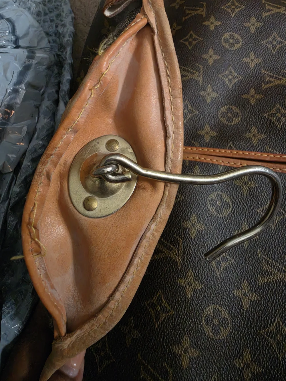 Louis Vuitton Brown Monogram Garment Bag with Tan Trim